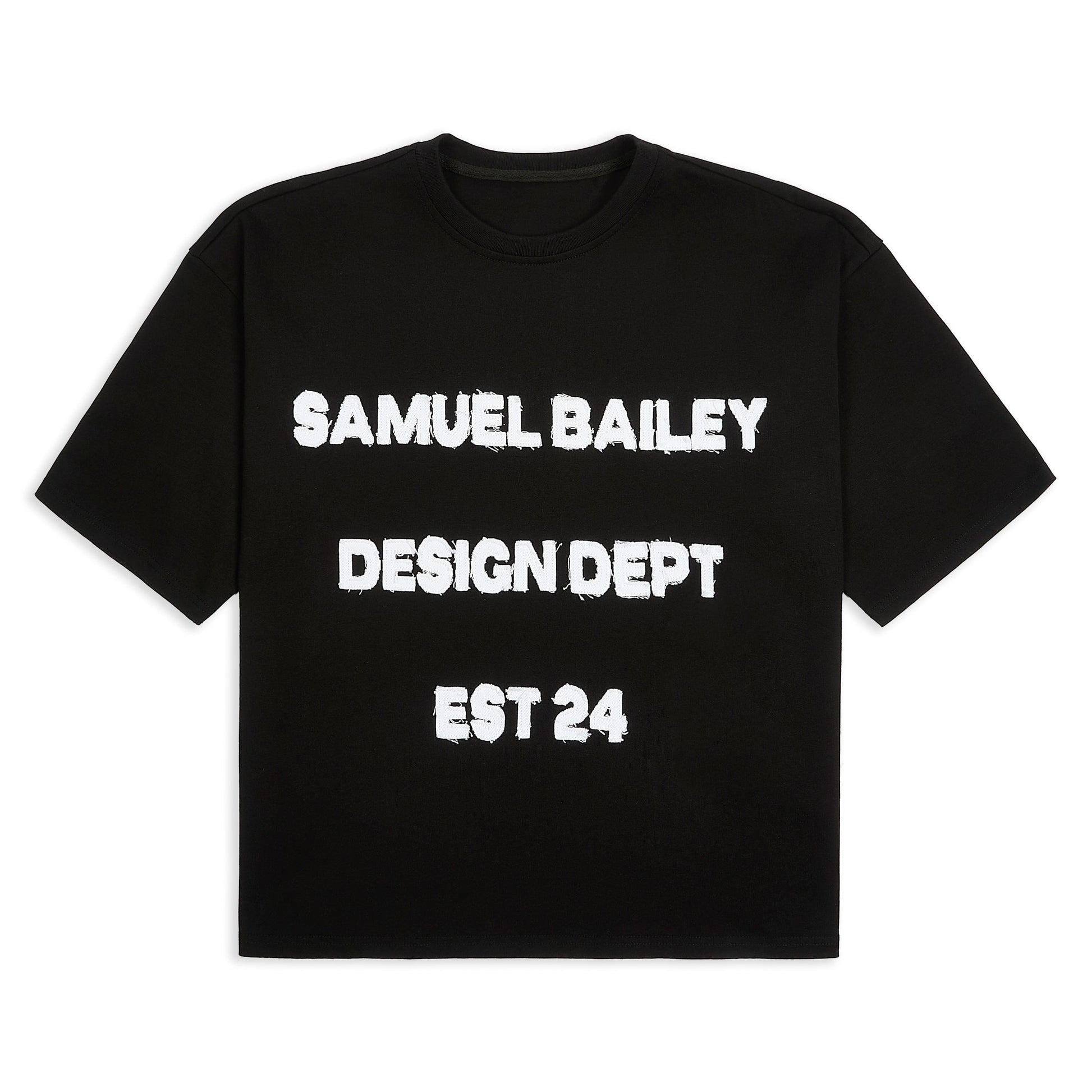 Samuel Bailey Black Design Dept Tee — S — Front View