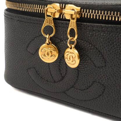 Chanel Clutch Vanity - Small in Black, Caviar Leather — Side View