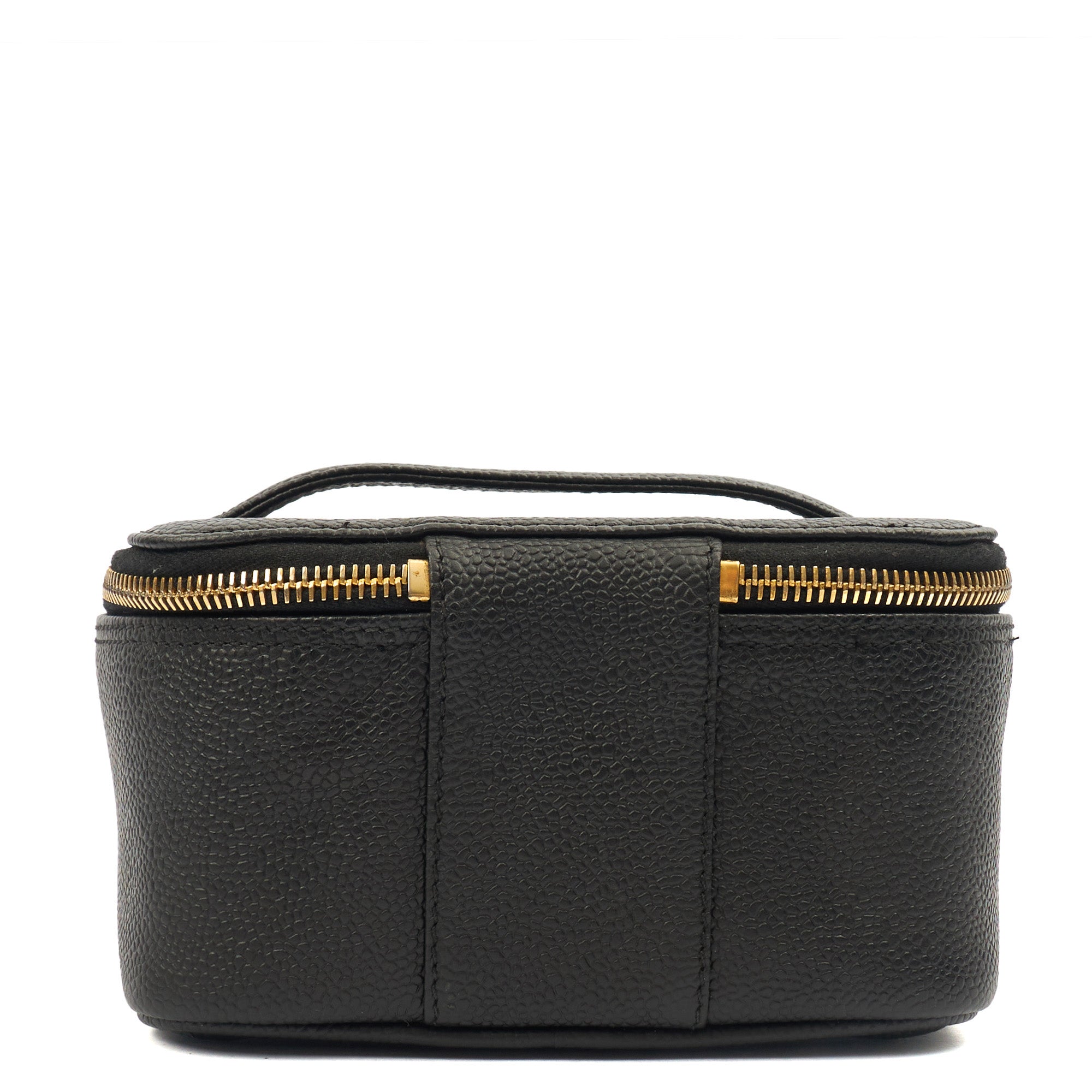 Chanel Clutch Vanity - Small in Black, Caviar Leather — Top View