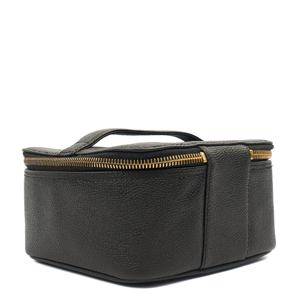 Chanel Clutch Vanity - Small in Black, Caviar Leather — Back View