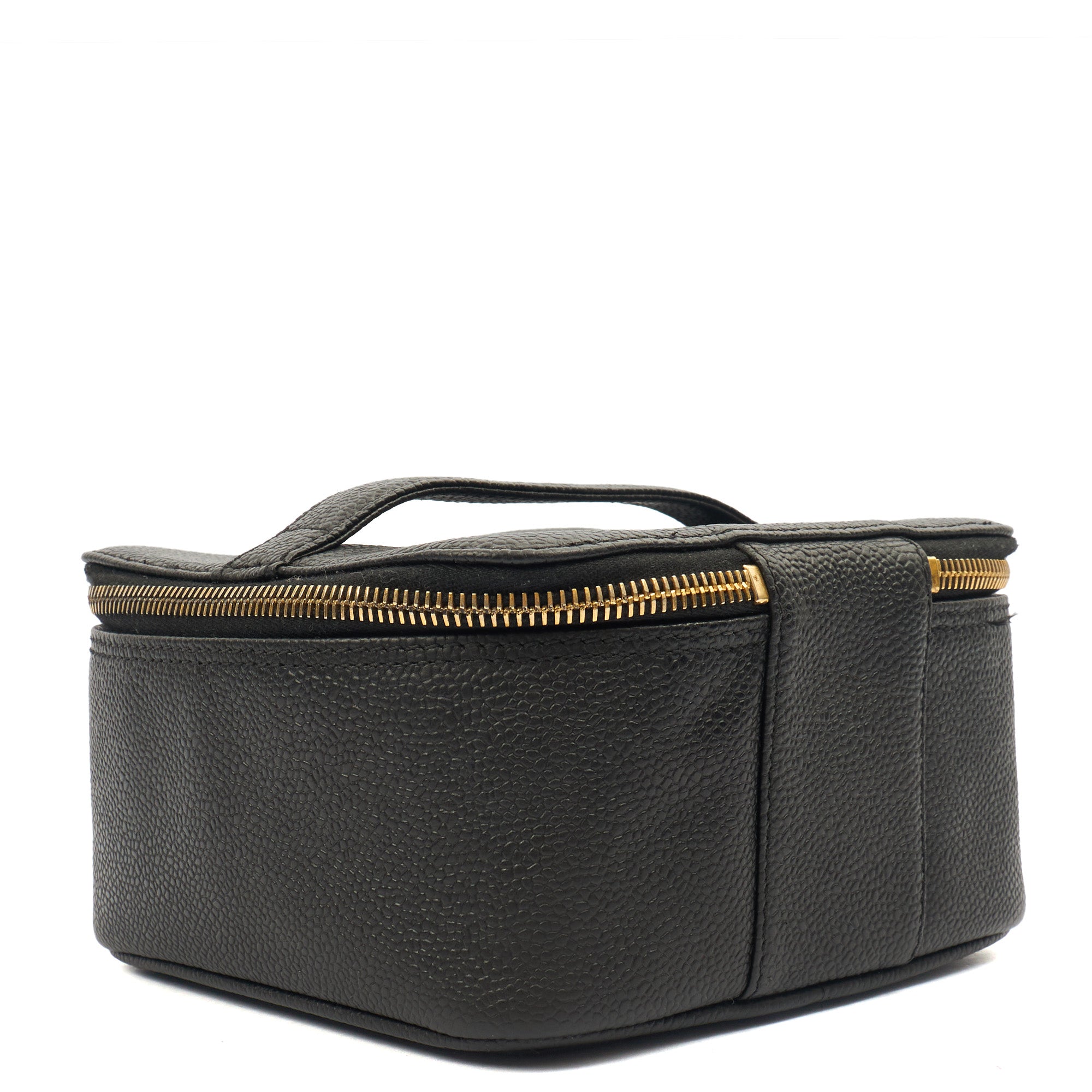 Chanel Clutch Vanity - Small in Black, Caviar Leather — Back View