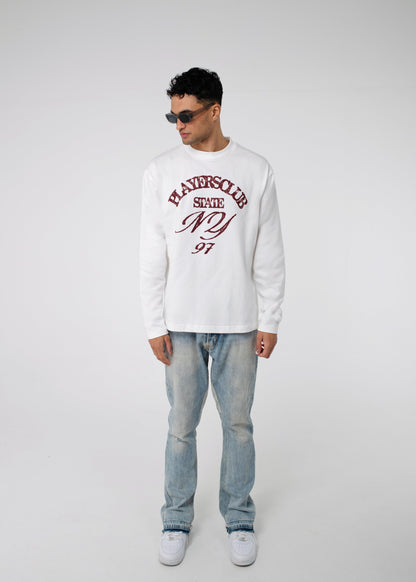 PLAYERS ONLY ECRU NY LONG SLEEVE — Small — Side View