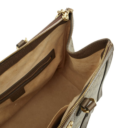 Gucci Tote Ophidia Tote - Large in GG Supreme, Leather — Detail View