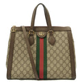 Gucci Tote Ophidia Tote - Large in GG Supreme, Leather — Front View