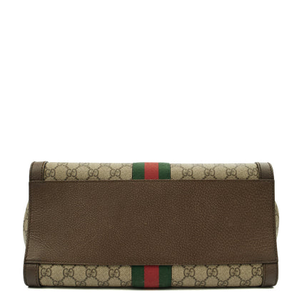 Gucci Tote Ophidia Tote - Large in GG Supreme, Leather — Top View