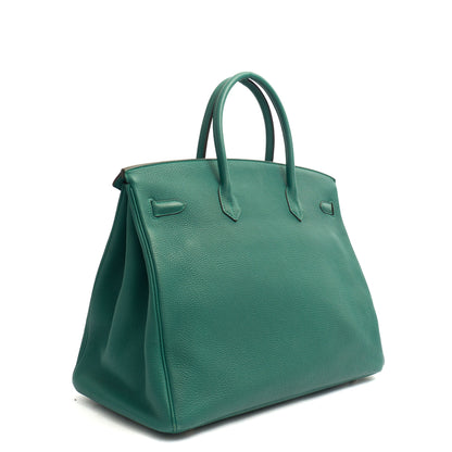 Hermes Birkin 40 in Malachite, Togo Leather — Alternate View 7