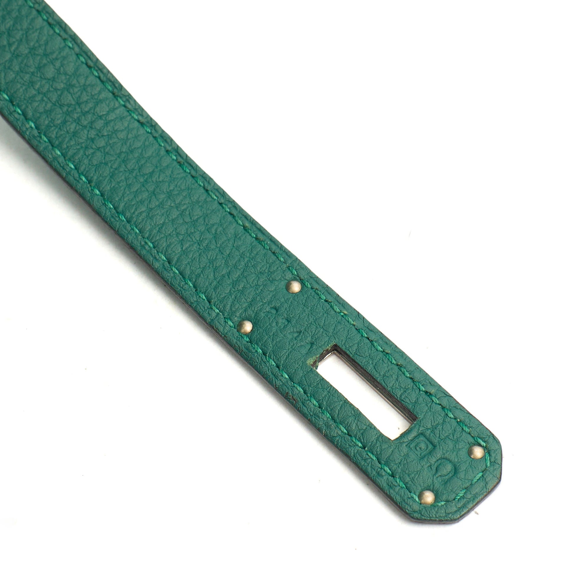Hermes Birkin 40 in Malachite, Togo Leather — Lifestyle View