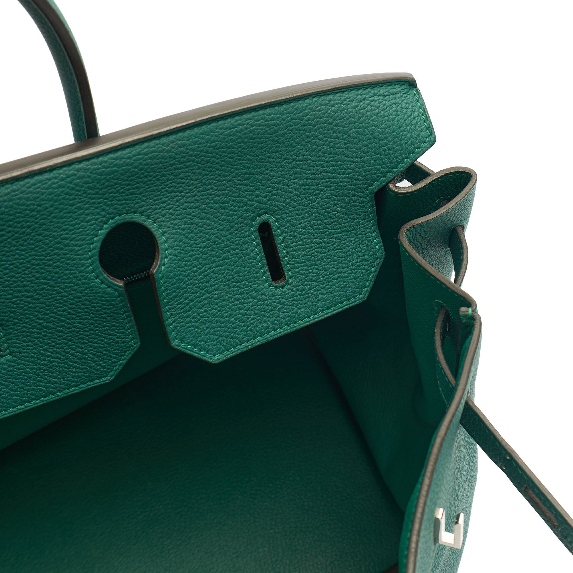 Hermes Birkin 40 in Malachite, Togo Leather — Alternate View 8