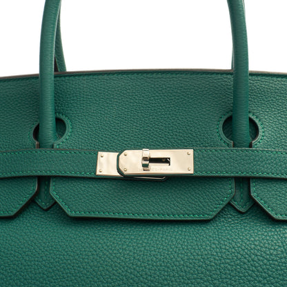 Hermes Birkin 40 in Malachite, Togo Leather — Side View