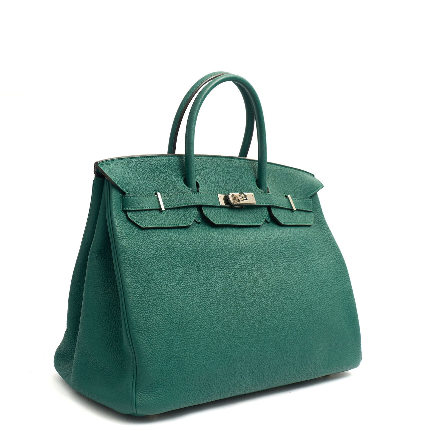 Hermes Birkin 40 in Malachite, Togo Leather — Back View