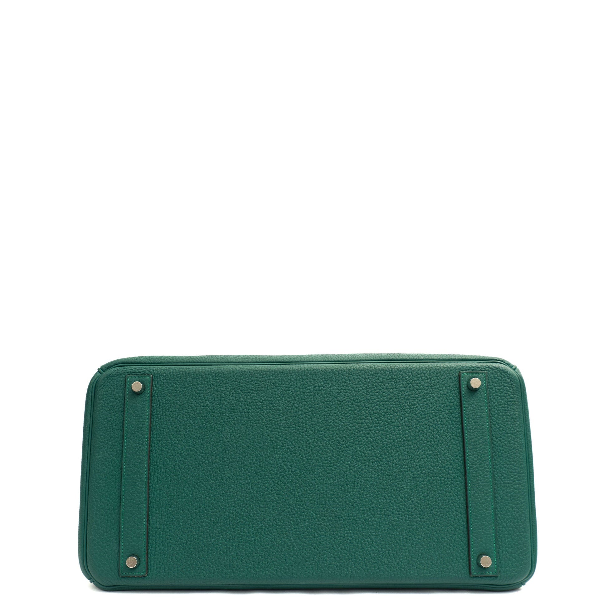 Hermes Birkin 40 in Malachite, Togo Leather — Detail View