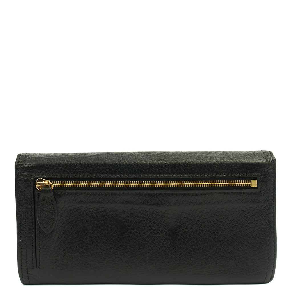 Mulberry Purse Daria Continental Wallet in Black, Leather — Top View