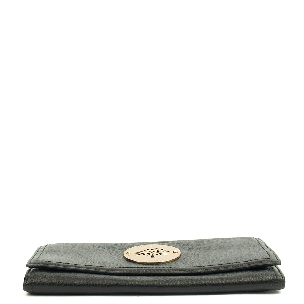 Mulberry Purse Daria Continental Wallet in Black, Leather — Detail View