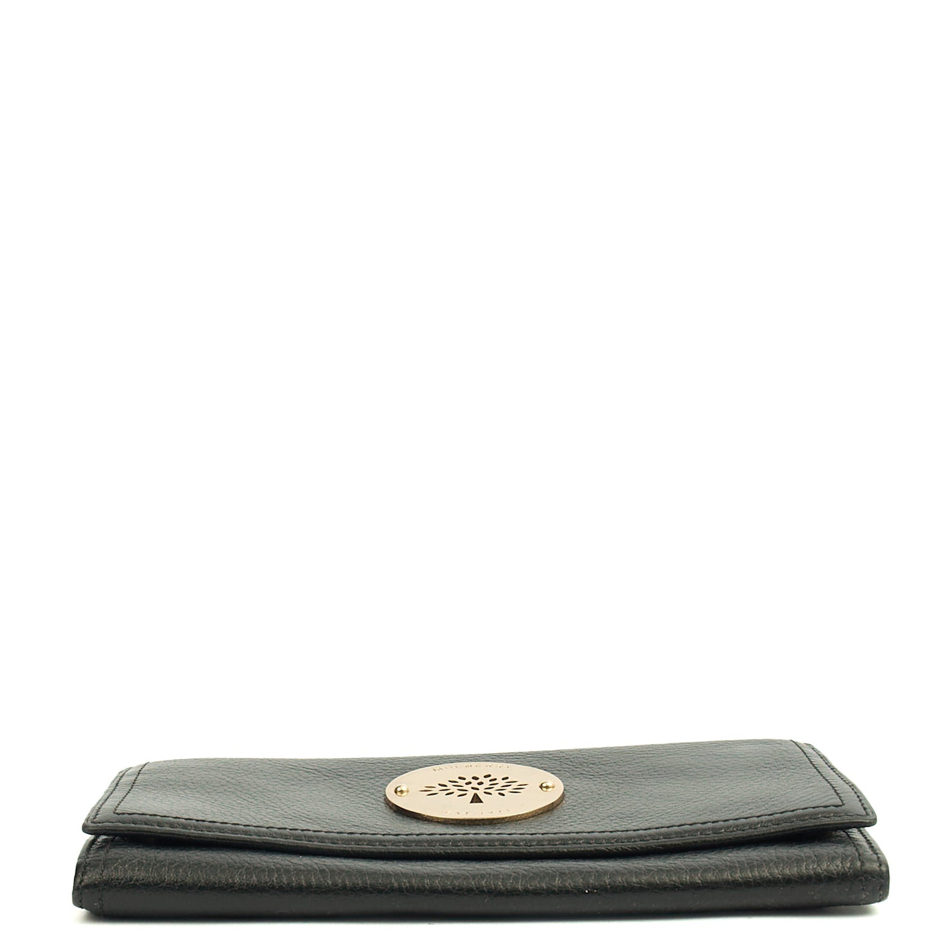Mulberry Purse Daria Continental Wallet in Black, Leather — Detail View