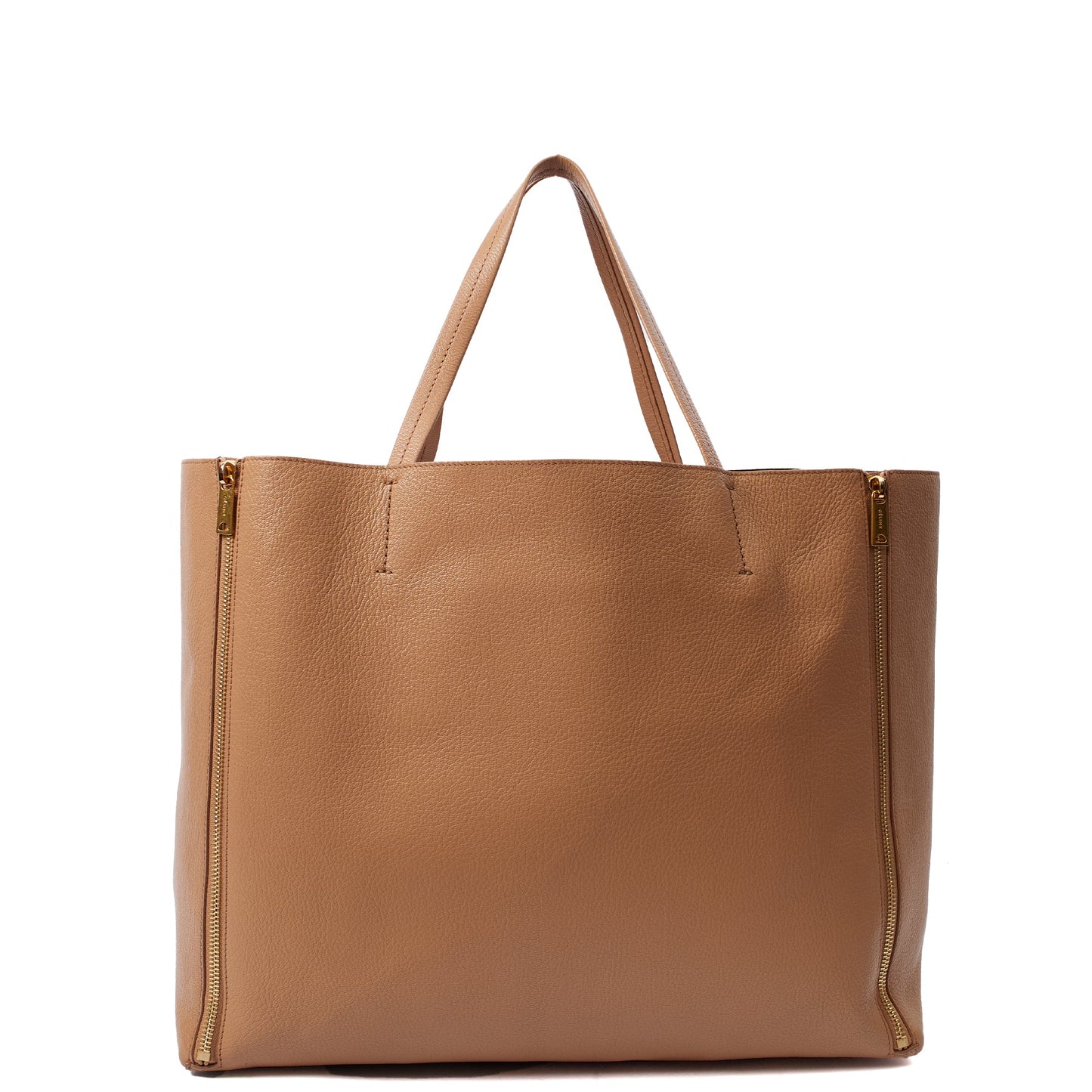 Celine Tote Horizontal Cabas  in Neutral, Leather — Back View