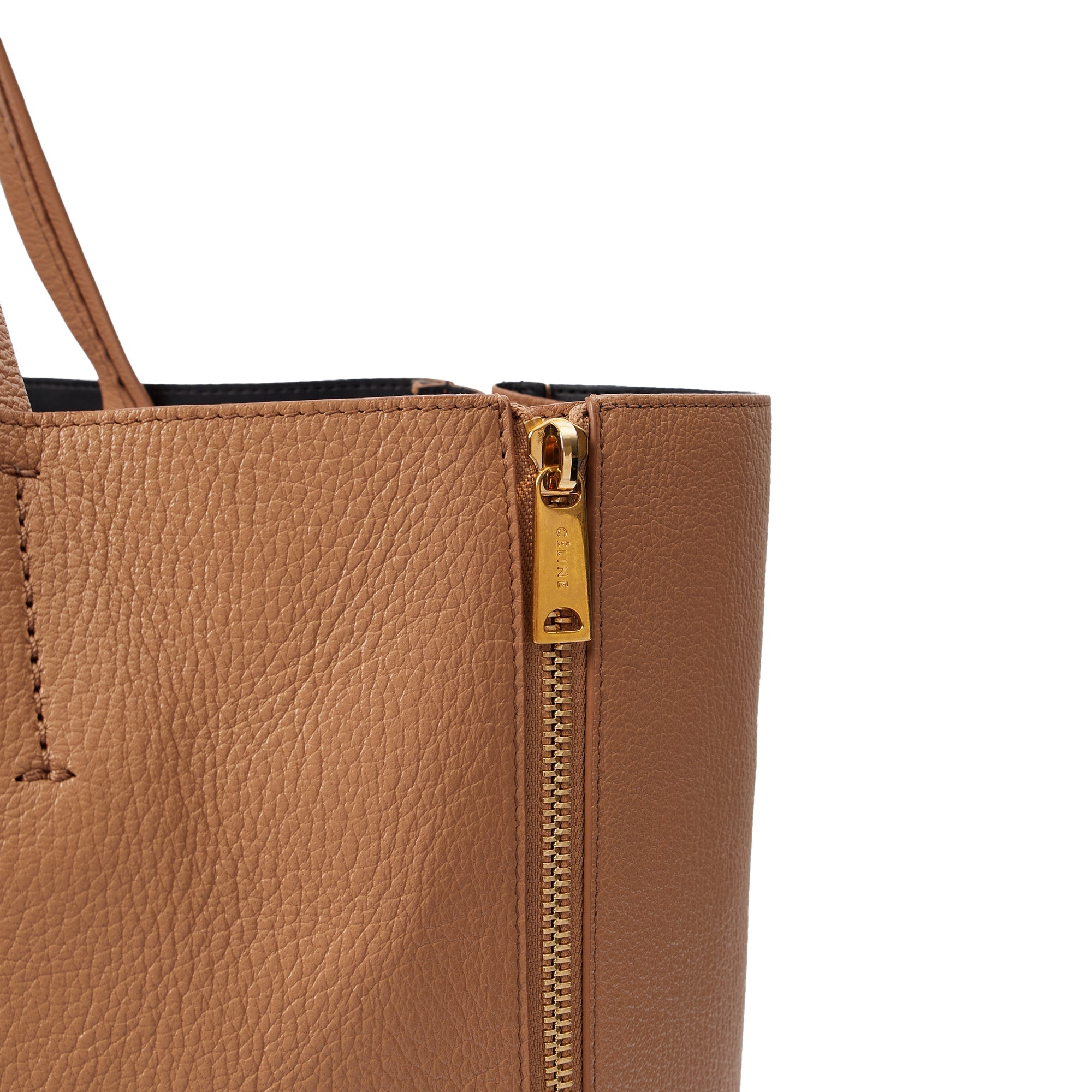 Celine Tote Horizontal Cabas  in Neutral, Leather — Detail View