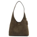 Coach Shoulder Bag Brooklyn Shoulder Bag 28 in Brown, Suede — Front View