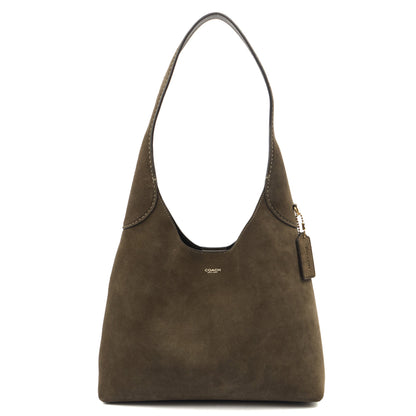 Coach Shoulder Bag Brooklyn Shoulder Bag 28 in Brown, Suede — Alternate View 8