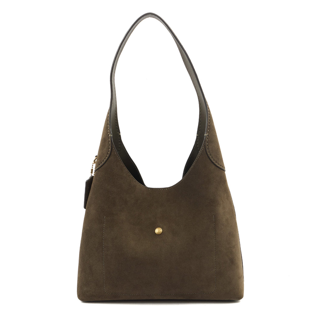 Coach Shoulder Bag Brooklyn Shoulder Bag 28 in Brown, Suede — Alternate View 10