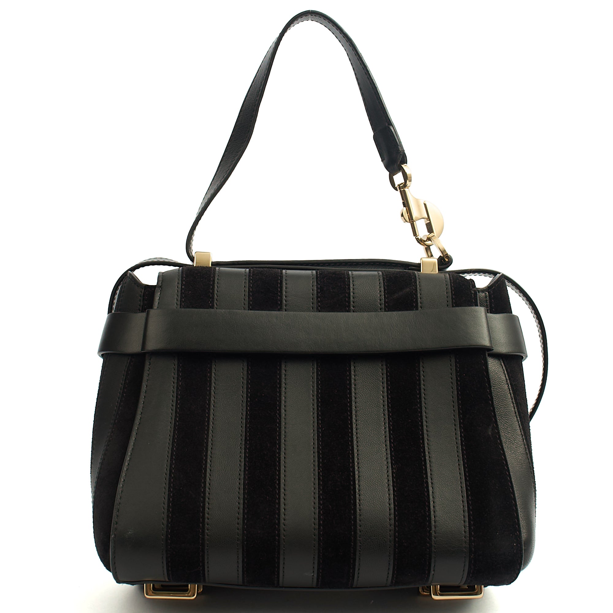 Chloe Backpack Nacha in Black, Leather — Back View