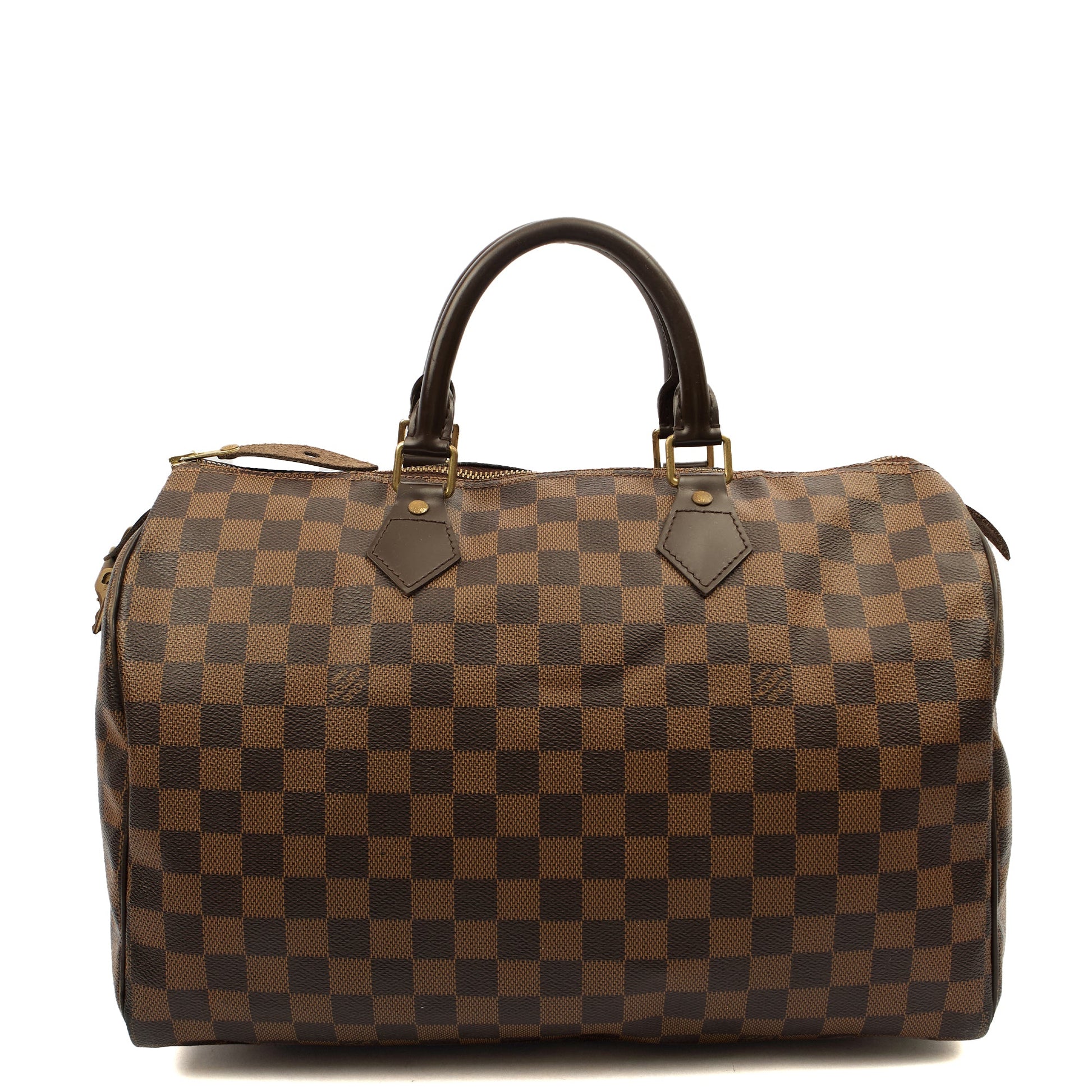 Louis Vuitton Tote Speedy 30 in Damier Ebene, Canvas — Front View