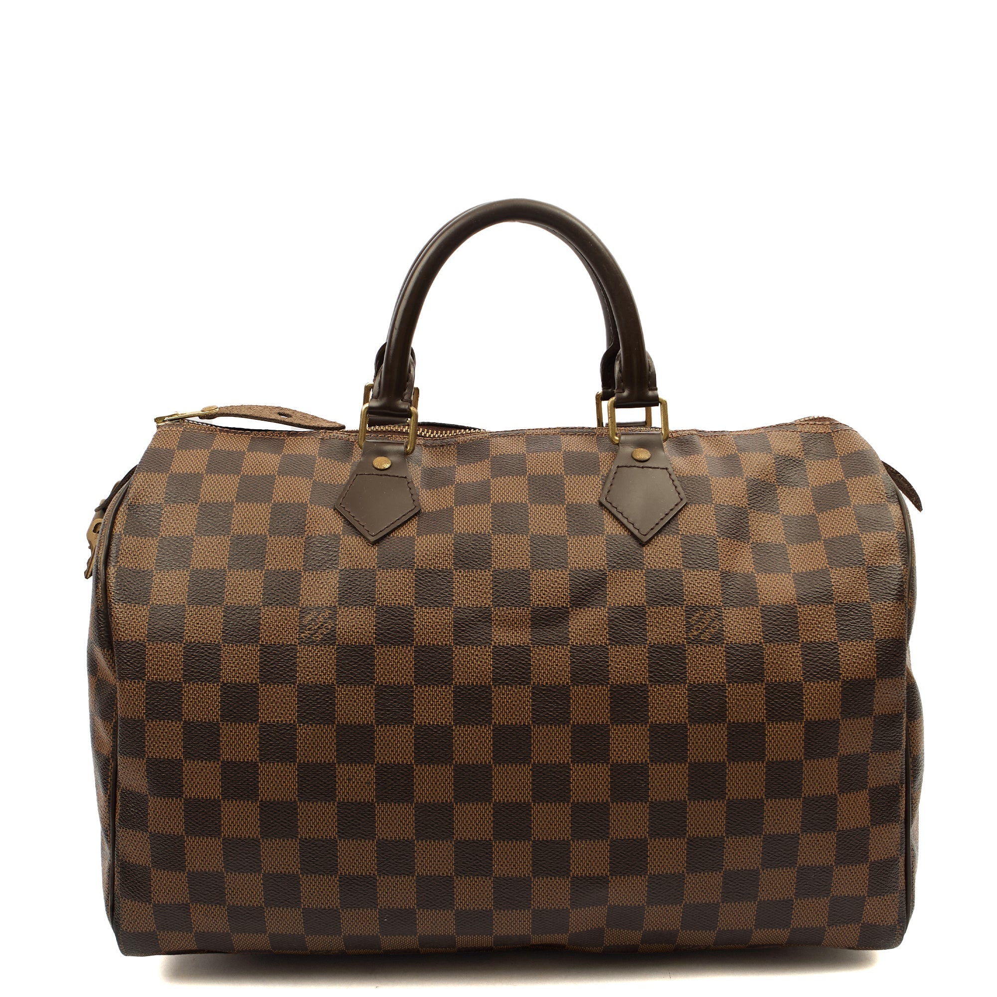 Louis Vuitton Tote Speedy 30 in Damier Ebene, Canvas — Front View