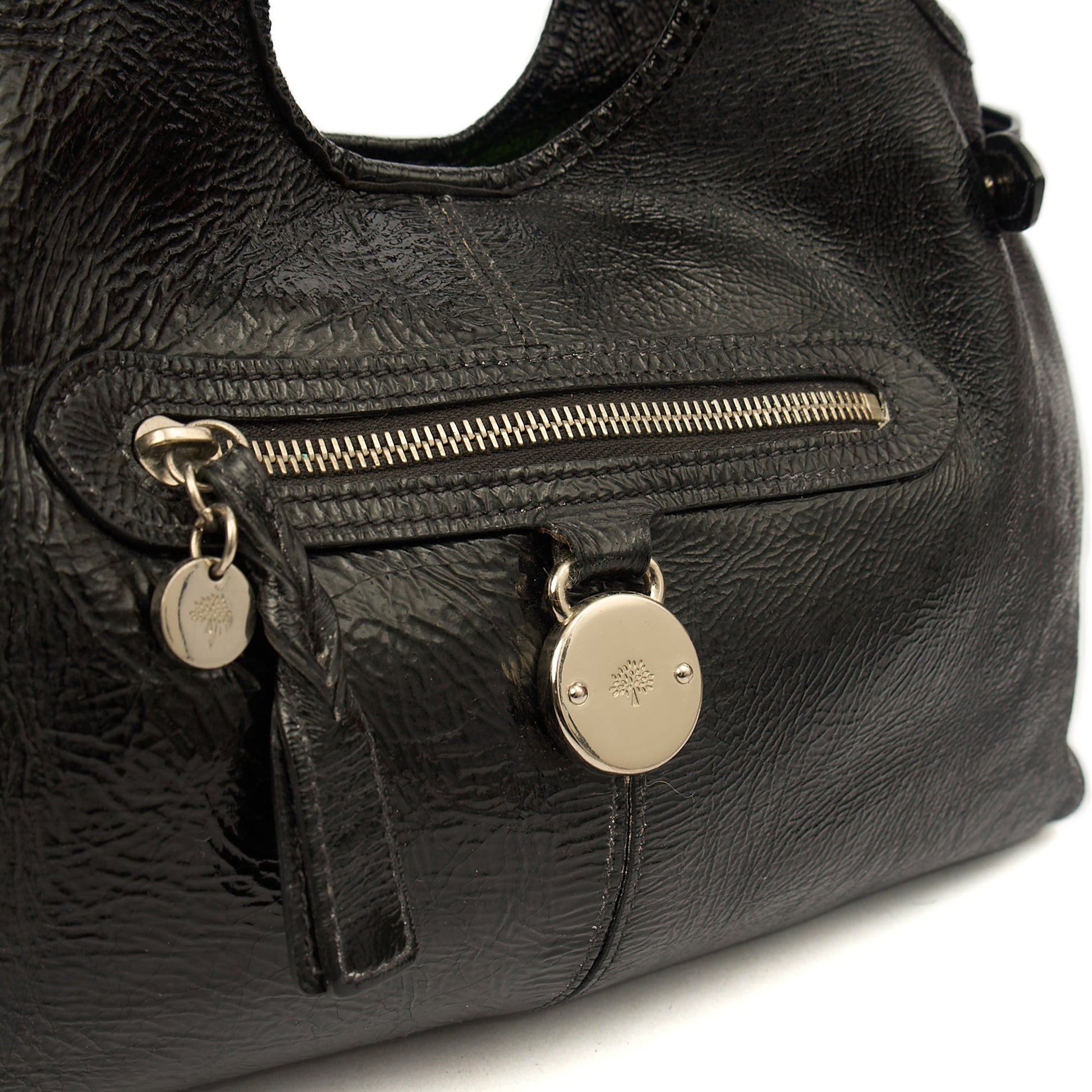 Mulberry Tote Somerset Tote in Black, Crinkle Patent — Alternate View 12