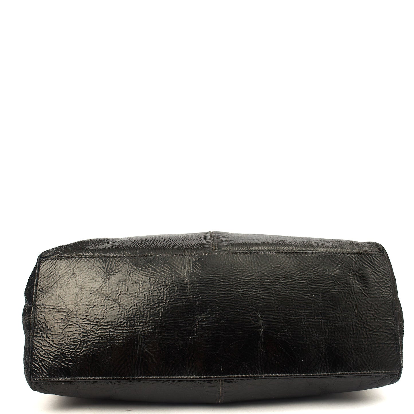 Mulberry Tote Somerset Tote in Black, Crinkle Patent — Top View