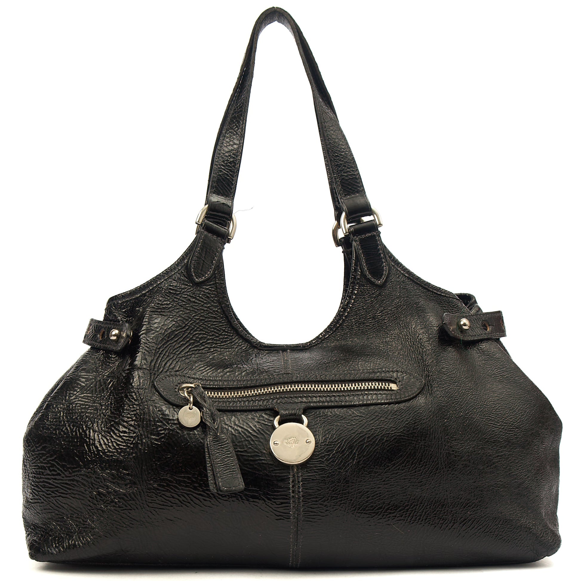 Mulberry Tote Somerset Tote in Black, Crinkle Patent — Alternate View 7