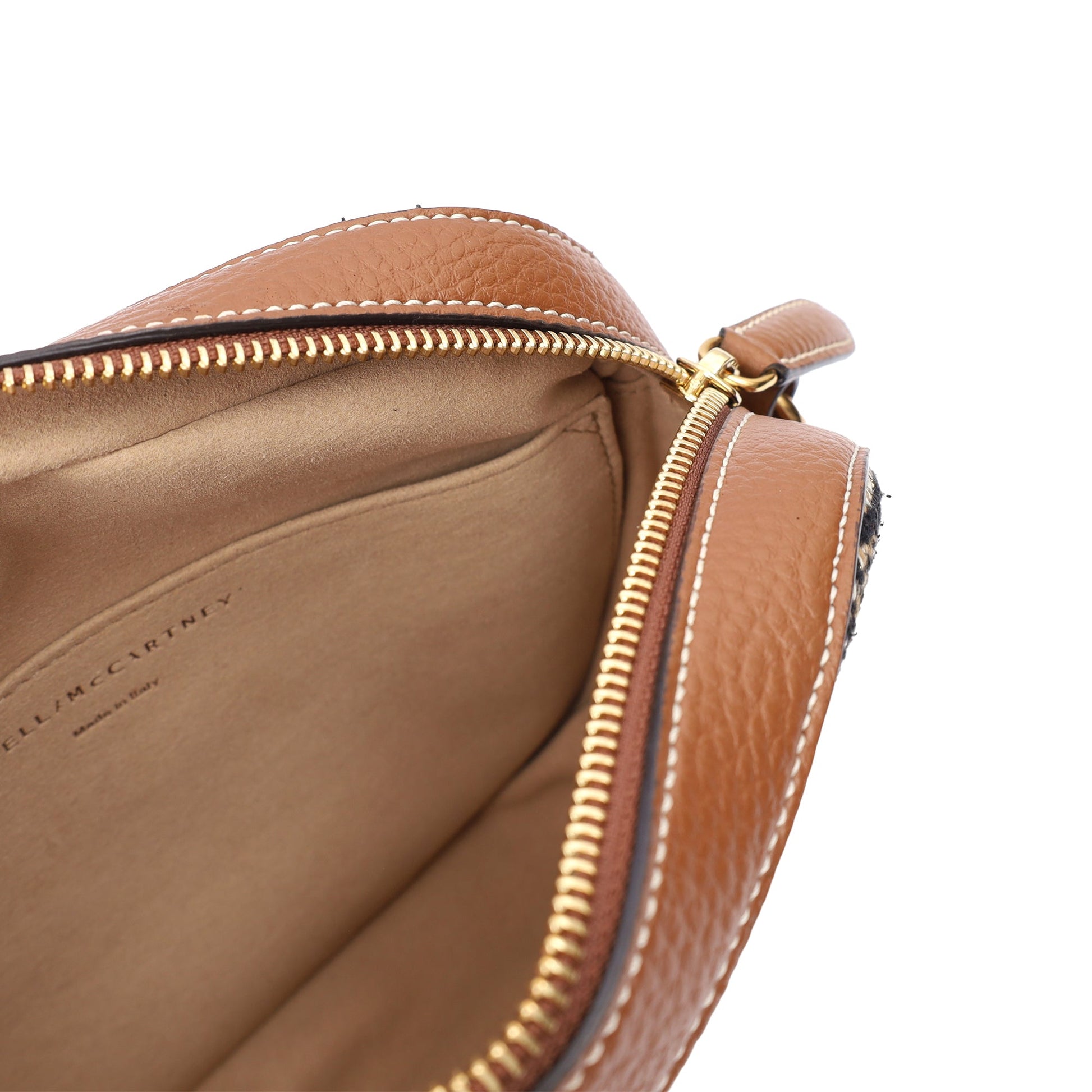 Stella McCartney Cross Body Logo Crossbody in Brown, Fabric — Alternate View 11