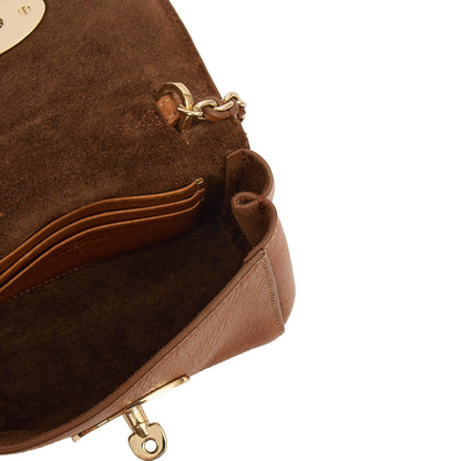 Mulberry Cross Body Lily - Mini  in Oak, Leather — Lifestyle View