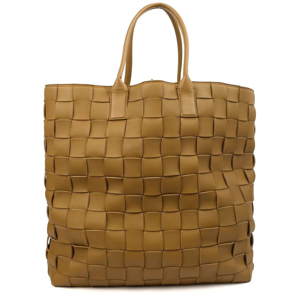 Bottega Veneta Tote Tote in Neutral, Intrecciato Nappa — Top View