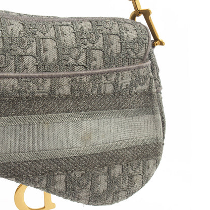 Christian Dior Cross Body Saddle Bag in Blue, Dior Oblique Embroidery — Alternate View 7