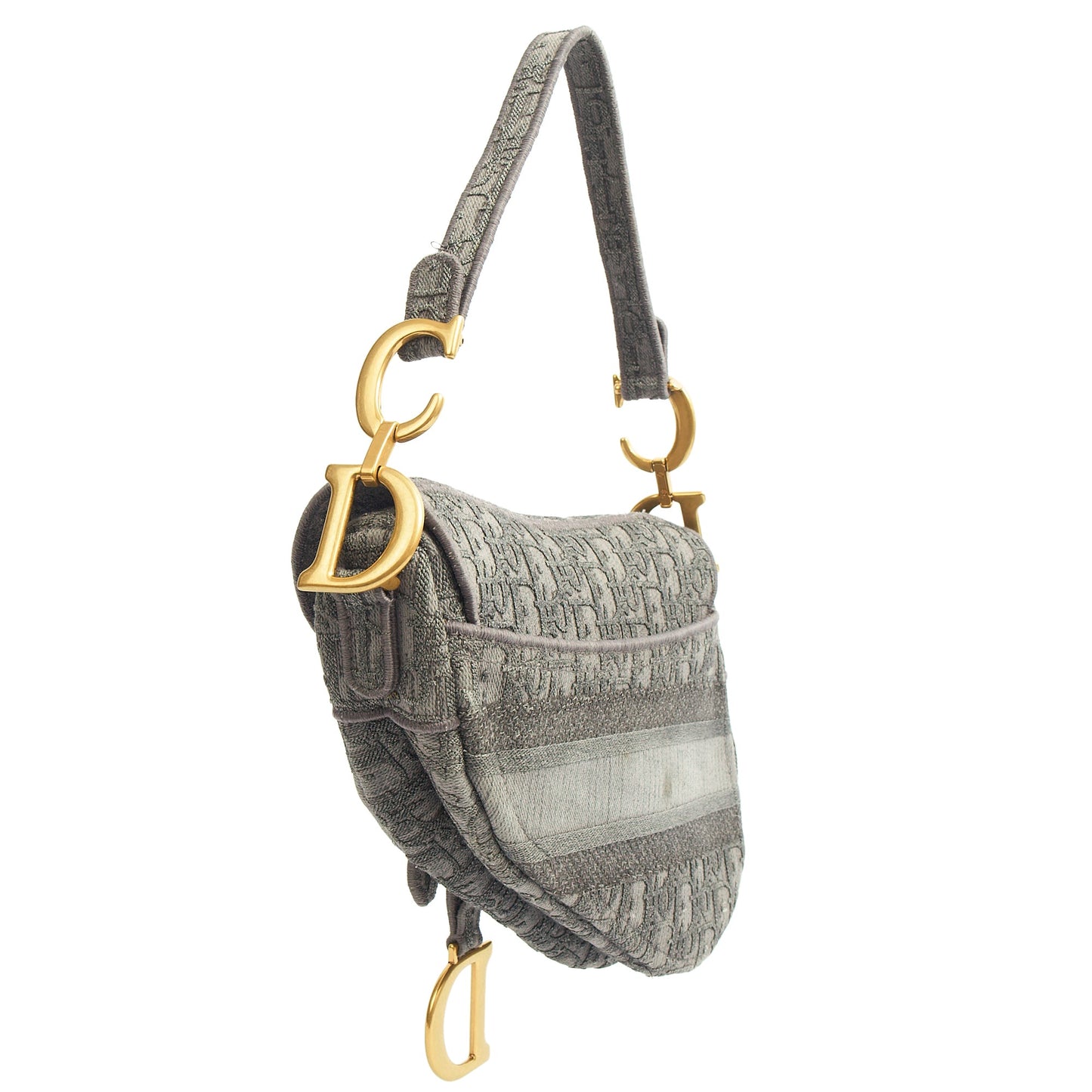 Christian Dior Cross Body Saddle Bag in Blue, Dior Oblique Embroidery — Alternate View 10