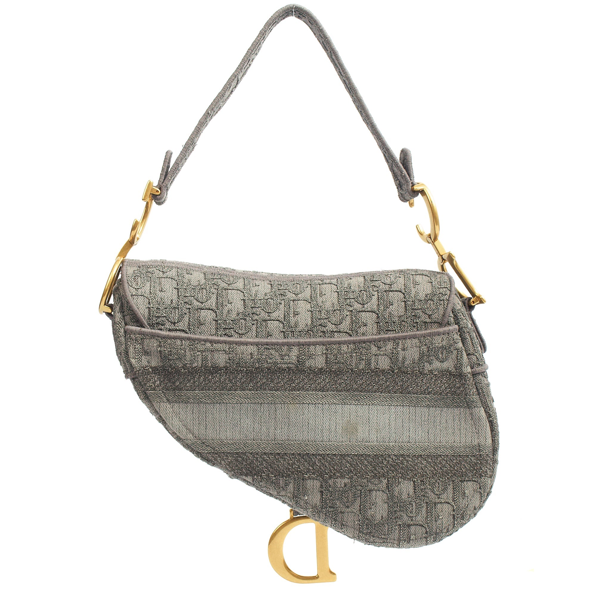 Christian Dior Cross Body Saddle Bag in Blue, Dior Oblique Embroidery — Alternate View 11