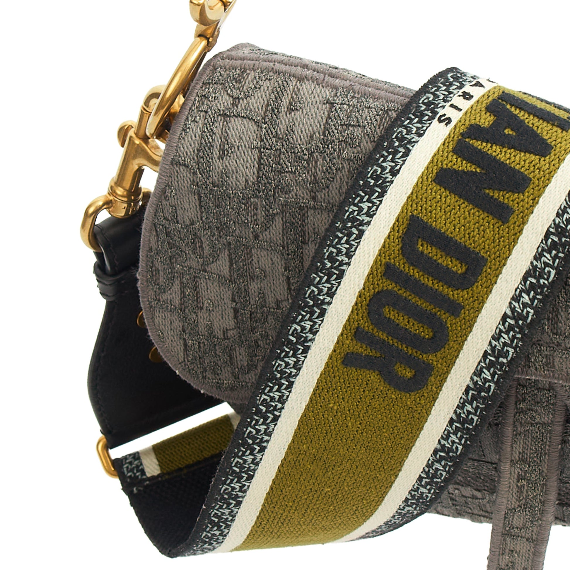 Christian Dior Cross Body Saddle Bag in Blue, Dior Oblique Embroidery — Alternate View 13