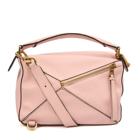 Loewe Cross Body Puzzle - Medium in Icy Pink, Leather — Back View