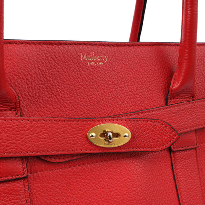 Mulberry Tote Zipped Bayswater in Red, Calfskin Leather — Lifestyle View