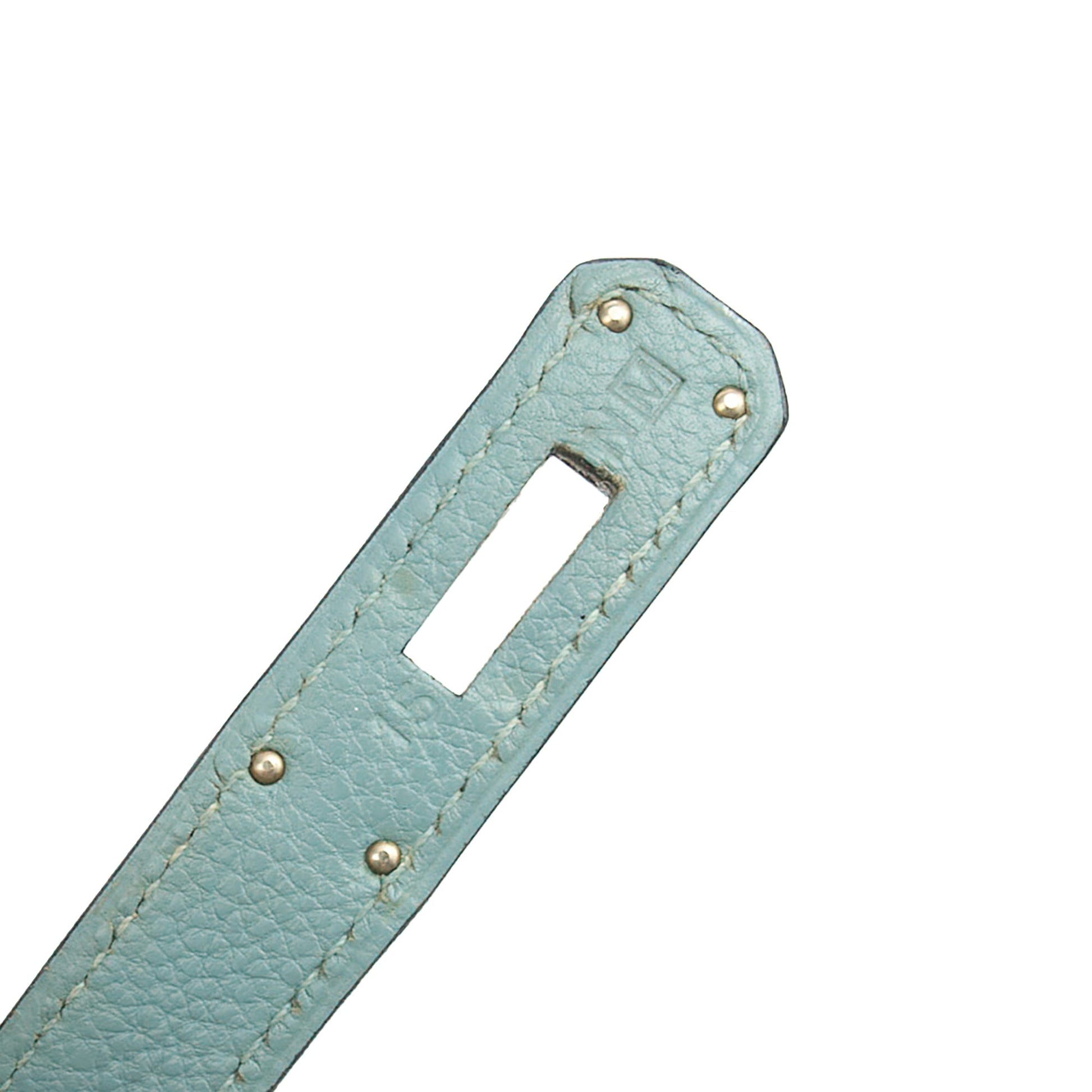 Hermes Tote Kelly 35 in Bleu Jean, Togo Leather — Alternate View 11