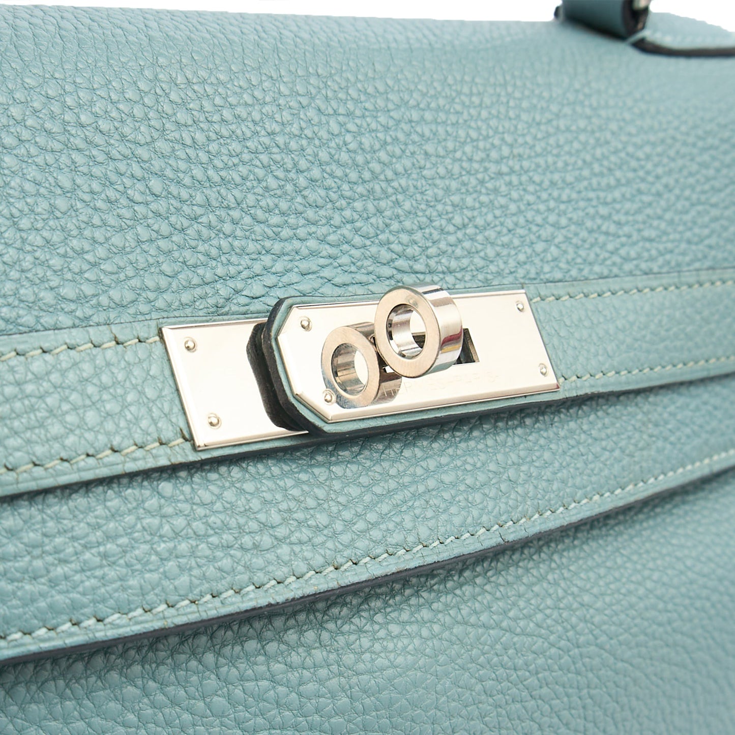 Hermes Tote Kelly 35 in Bleu Jean, Togo Leather — Alternate View 8