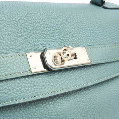 Hermes Tote Kelly 35 in Bleu Jean, Togo Leather — Alternate View 8