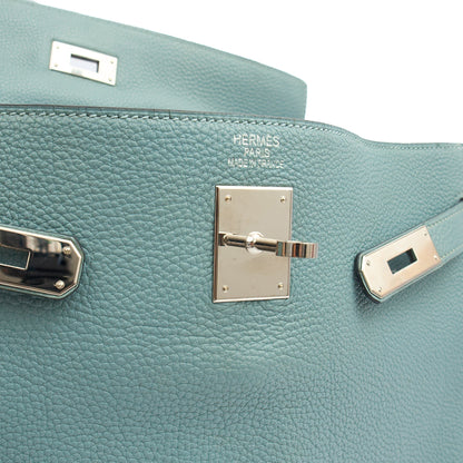 Hermes Tote Kelly 35 in Bleu Jean, Togo Leather — Alternate View 12