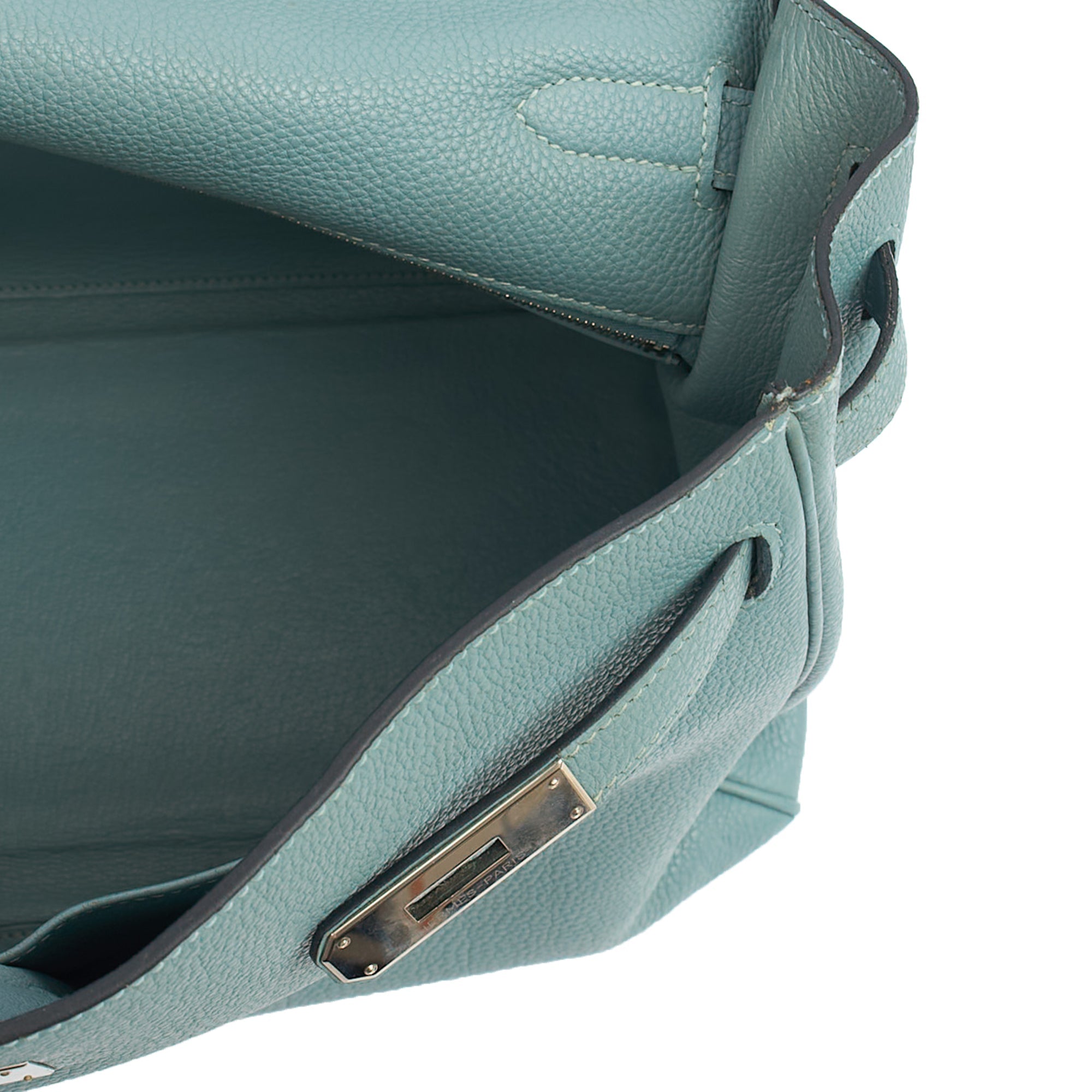 Hermes Tote Kelly 35 in Bleu Jean, Togo Leather — Alternate View 13
