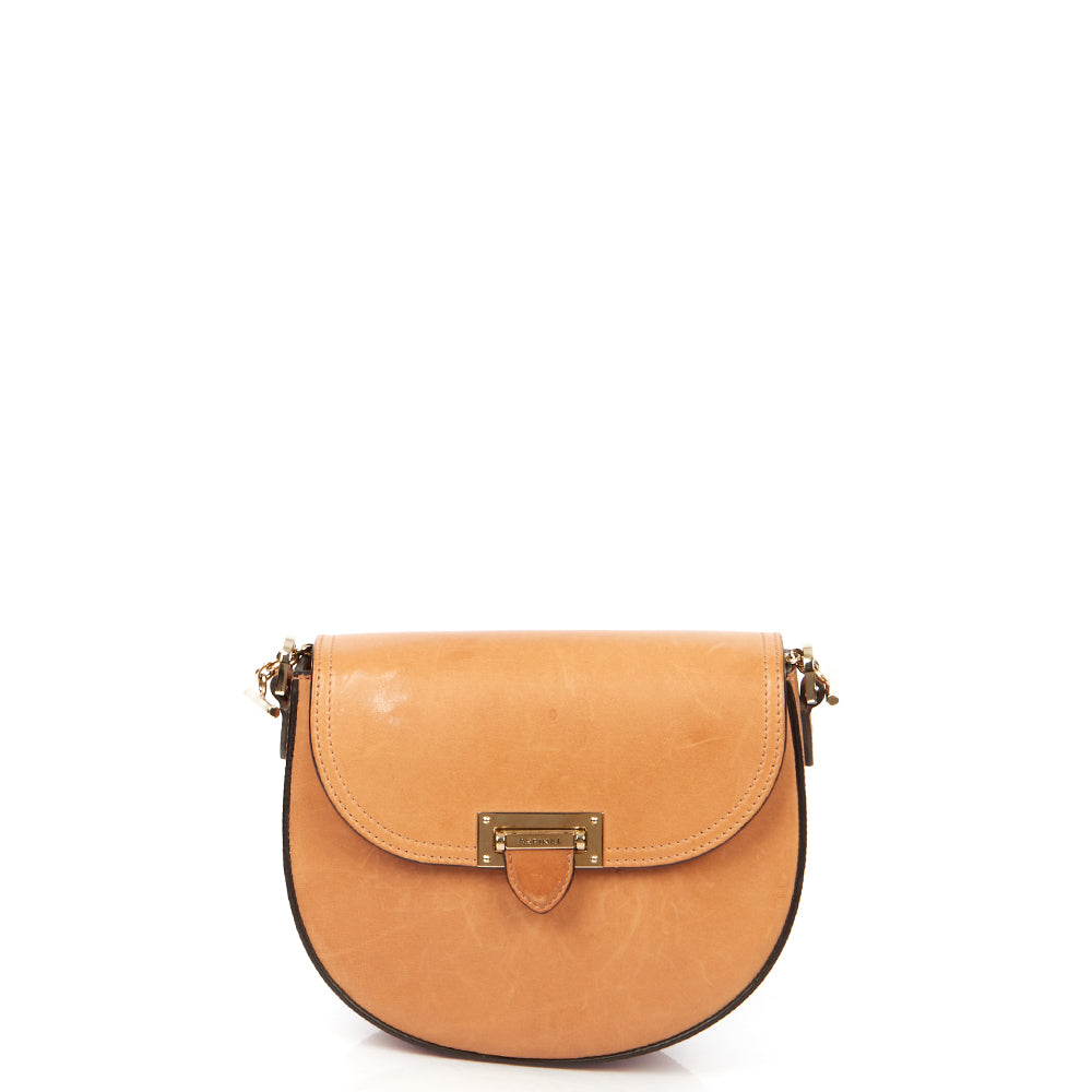 Aspinal of London Shoulder Bag Letterbox Saddle Bag in Brown, Leather — Alternate View 8