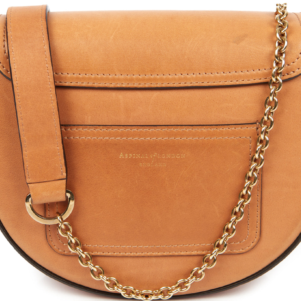 Aspinal of London Shoulder Bag Letterbox Saddle Bag in Brown, Leather — Alternate View 7