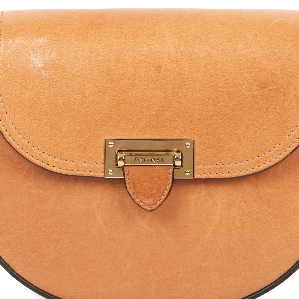 Aspinal of London Shoulder Bag Letterbox Saddle Bag in Brown, Leather — Alternate View 13