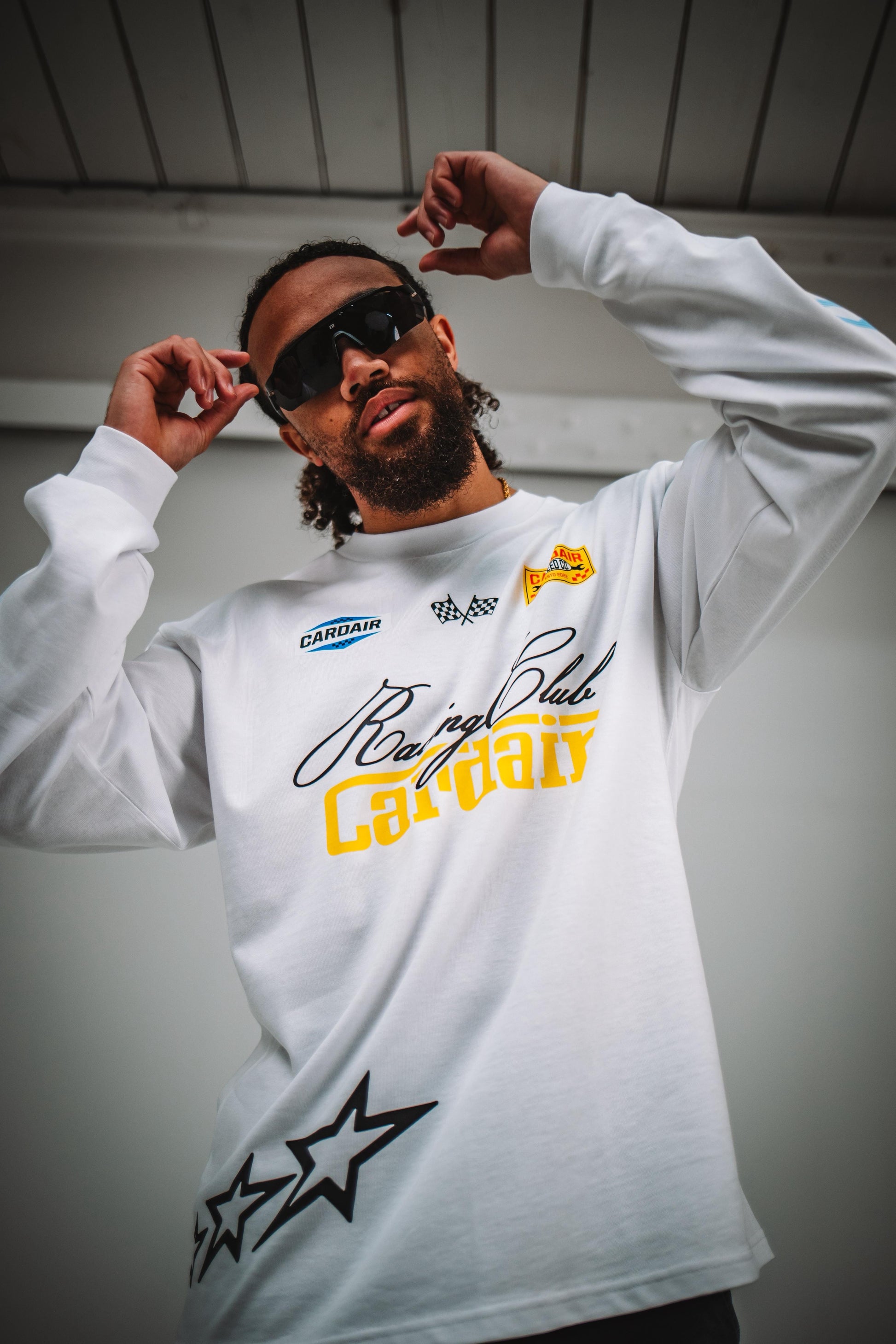 Cardair Racing Club Long Sleeve - White — XS — Side View