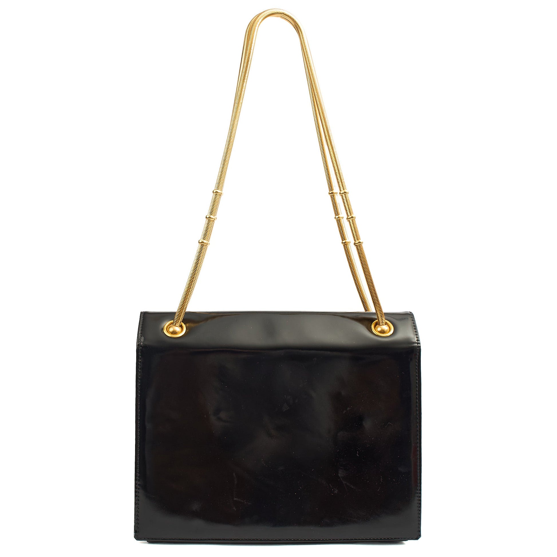 Chanel Shoulder Bag Vintage Flap Bag  in Black, Patent Leather — Alternate View 19