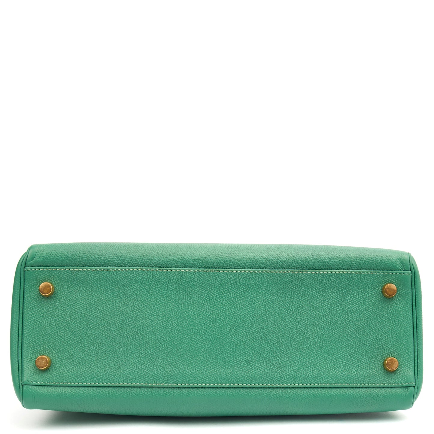 Hermes Top Handle Kelly 28 in Vert Vertigo, Courchevel Leather — Alternate View 28