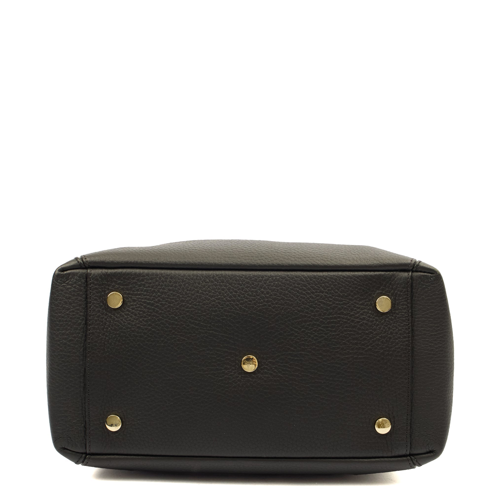 Aspinal of London Tote London Tote - Midi in Black, Leather — Top View